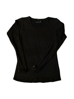 Women’s Smartwool Under Layer Long Sleeve Base Top Black Sz M Thinner Outdoor